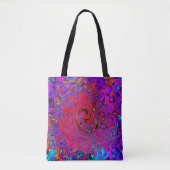 Trippy Red und Lila Abstrakt Retro Liquid Swirl Tasche (Vorderseite)