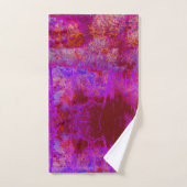 Trippy Red und Magenta Impressionistische Landscha Badhandtuch Set (Handtuch)