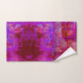 Trippy Red und Magenta Impressionistische Landscha Badhandtuch Set (Handtuch)