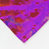 Trippy Red und Magenta Impressionistische Landscha Fleecedecke (Ecke)