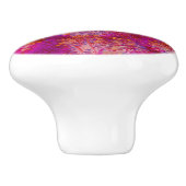 Trippy Red und Magenta Impressionistische Landscha Keramikknauf (Seitenansicht)