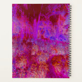 Trippy Red und Magenta Impressionistische Landscha Planer (Rückseite)