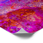 Trippy Red und Magenta Impressionistische Landscha Poster (Ecke)