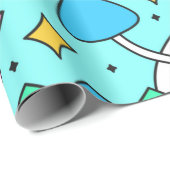 Trippy Regenbogen 60er Pop psychedelisches nahtlos Geschenkpapier (Rolleneckpunkt)