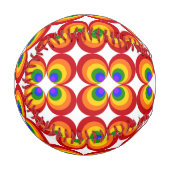 Trippy Regenbogenblumen Baseball (Vorderseite Links)
