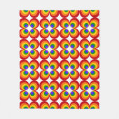Trippy Regenbogenblumen Fleecedecke (Vorderseite)