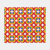 Trippy Regenbogenblumen Fleecedecke (Vorderseite (Horizontal))