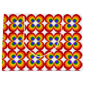 Trippy Regenbogenblumen Große Geschenktüte (Vorderseite)
