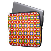 Trippy Regenbogenblumen Laptopschutzhülle (Vorderseite Links)