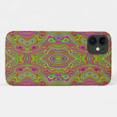 Trippy Retro Chartreuse Magenta Abstraktes Muster Case-Mate iPhone Hülle (Rückseite (Horizontal))