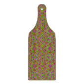 Trippy Retro Chartreuse Magenta Abstraktes Muster Schneidebrett (Vorderseite)