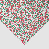 Trippy Retro Groovy Squiggy Weihnachtsmuster Seidenpapier (Ausschnitt)