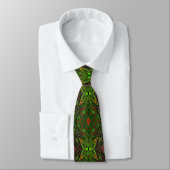 Trippy Retro Lime Green Abstrakt Butterfly Krawatte (Gebunden)