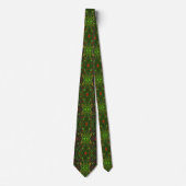 Trippy Retro Lime Green Abstrakt Butterfly Krawatte (Vorderseite)