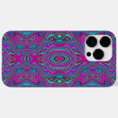 Trippy Retro Magenta, Blau und Grün Abstrakt Case-Mate iPhone Hülle (Rückseite (Horizontal))