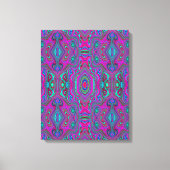 Trippy Retro Magenta, Blau und Grün Abstrakt Leinwanddruck (Vorderseite)