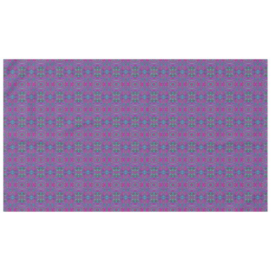 Trippy Retro Magenta, Blau und Grün Abstrakt Tischdecke (Vorderseite (Horizontal))