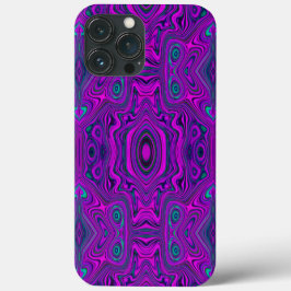 Trippy Retro Magenta und Schwarz Abstraktes Muster Case-Mate iPhone Hülle