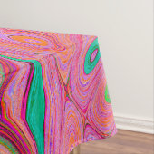 Trippy Retro Orange und Aqua Groovy Abstrakte Kuns Tischdecke (Beispiel)