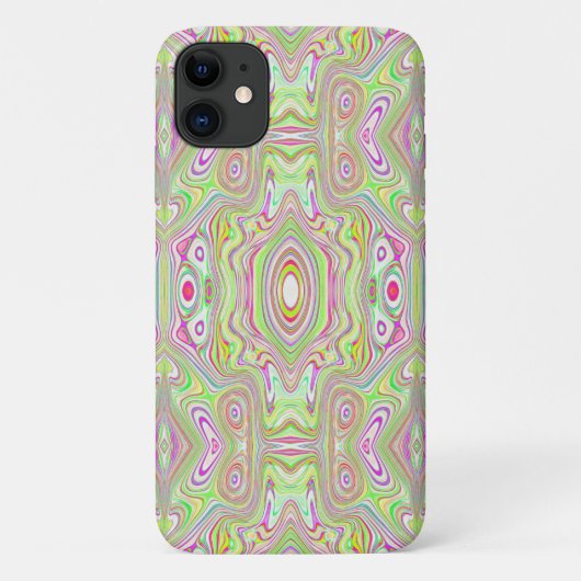 Trippy Retro Pink und Lime Green Abstraktes Muster Case-Mate iPhone Hülle (Rückseite)