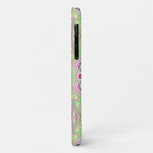 Trippy Retro Pink und Lime Green Abstraktes Muster Case-Mate iPhone Hülle (Hinten/Links)