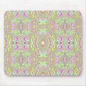 Trippy Retro Pink und Lime Green Abstraktes Muster Mousepad (Vorne)