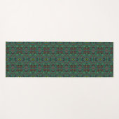 Trippy Retro Schwarz und Lime Green Abstraktes Mus Yogamatte (Vorderseite (Horizontal))