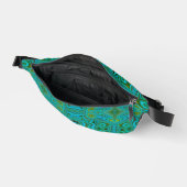 Trippy Retro Türkis Chartreuse Abstraktes Muster Bauchtasche (Offen)