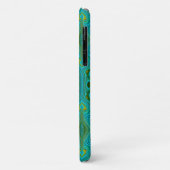 Trippy Retro Türkis Chartreuse Abstraktes Muster Case-Mate iPhone Hülle (Hinten/Links)
