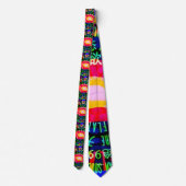 Trippy Retro Vaporwave Brain Krawatte (Rückseite)