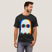 Trippy RGB Ghost Vaporwave Halloween Shirt (Vorne ganz)