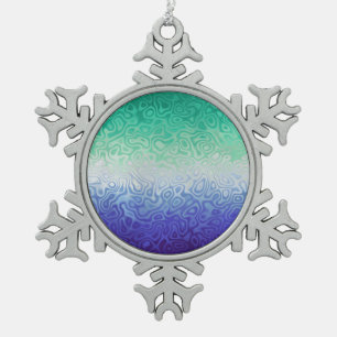 Trippy Ripply Funky Boho MLM Männer die Männer lie Schneeflocken Zinn-Ornament