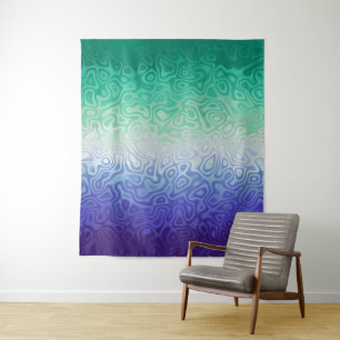 Trippy Ripply Funky Boho MLM Männer die Männer lie Wandteppich