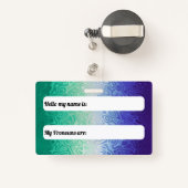 Trippy Ripply Funky Boho MLM Men Love Men Pride Ausweis (Rückseite mit Rechteck)