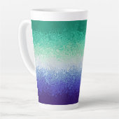 Trippy Ripply Funky Boho MLM Men Love Men Pride Milchtasse (Linke Ecke)