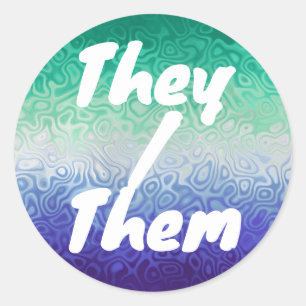 Trippy Ripply Funky Boho MLM Men Love Men Pride Runder Aufkleber