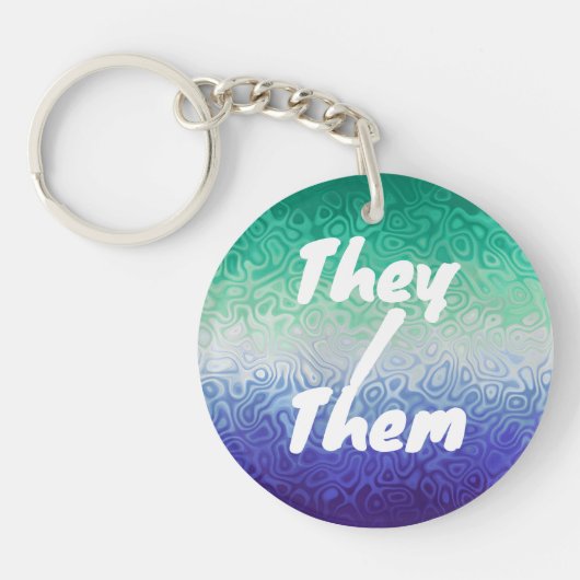 Trippy Ripply Funky Boho MLM Men Love Men Pride Schlüsselanhänger (Vorderseite)