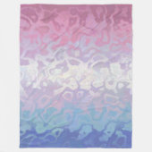 Trippy Ripply Groovy Eccentric Bigender Prilag Fleecedecke (Vorderseite)