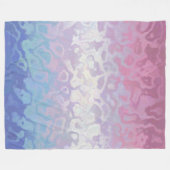 Trippy Ripply Groovy Eccentric Bigender Prilag Fleecedecke (Vorderseite (Horizontal))