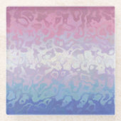 Trippy Ripply Groovy Eccentric Bigender Prilag Glasuntersetzer (Vorderseite)