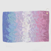 Trippy Ripply Groovy Eccentric Bigender Prilag Golfhandtuch (Horizontal)