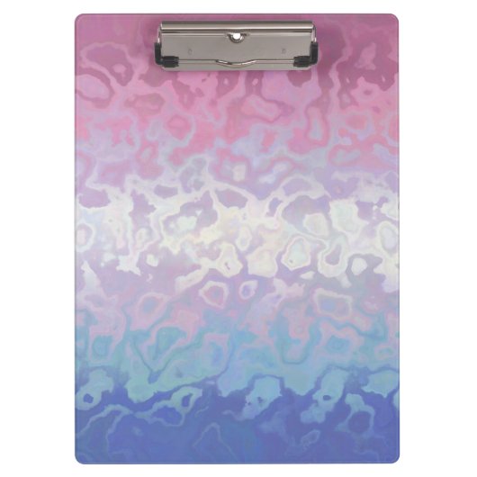 Trippy Ripply Groovy Eccentric Bigender Prilag Klemmbrett (Vorderseite)