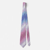 Trippy Ripply Groovy Eccentric Bigender Prilag Krawatte (Vorderseite)