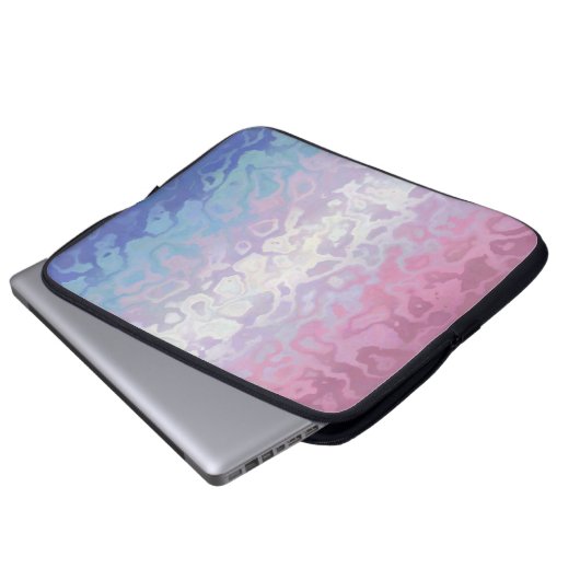 Trippy Ripply Groovy Eccentric Bigender Prilag Laptopschutzhülle (Vorne Knopf)