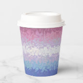 Trippy Ripply Groovy Eccentric Bigender Prilag Pappbecher (Vorderseite)