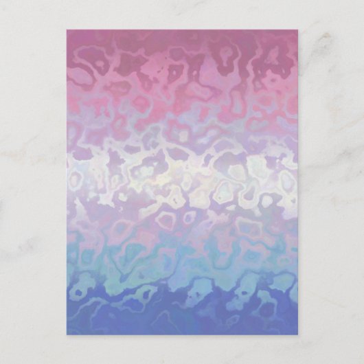 Trippy Ripply Groovy Eccentric Bigender Prilag Postkarte (Vorderseite)