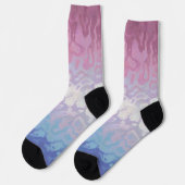 Trippy Ripply Groovy Eccentric Bigender Prilag Socken (Linkes Detail)