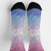 Trippy Ripply Groovy Eccentric Bigender Prilag Socken (Oben)