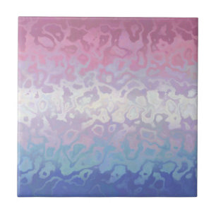 Trippy Ripply Groovy Exzentrische Bigender Pride F Fliese