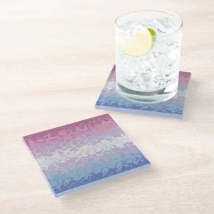 Trippy Ripply Groovy Exzentrische Bigender Pride F Glasuntersetzer